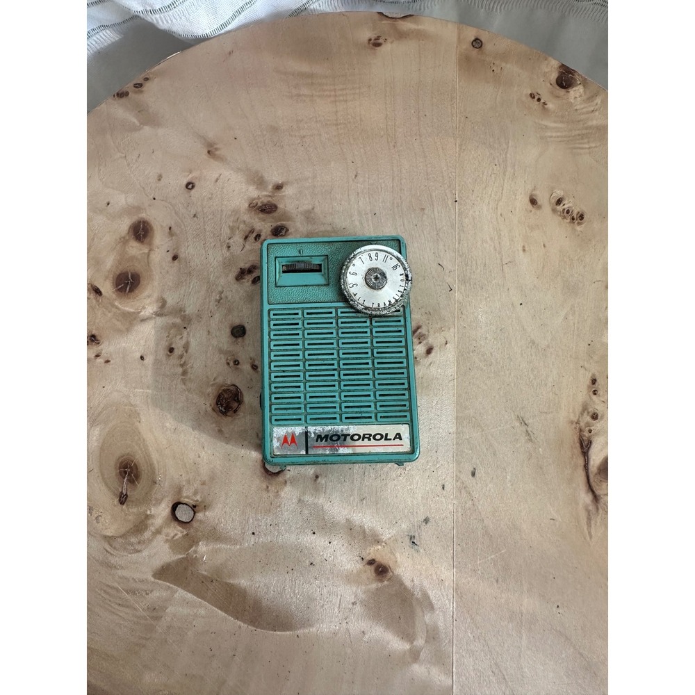 Vintage Motorola All Transistor Pocket Radio Turquoise Blue Green Does not work